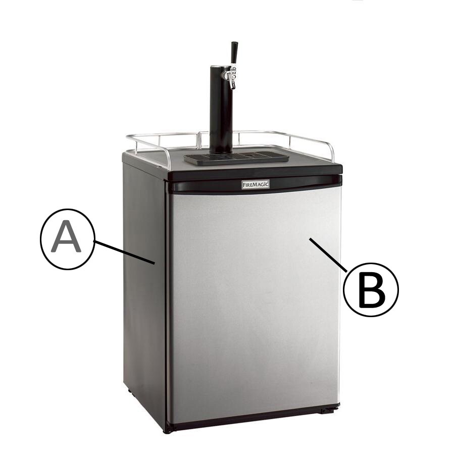 Fire Magic 3591 5.8 Cu. Ft. Kegerator / Beer Dispenser - Stainless Steel Door / Black Cabinet