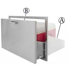 BBQ Guys Sonoma Series 30 Inch Roll Out Ice Chest Storage Drawer