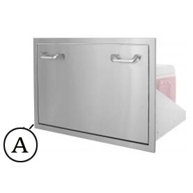 BBQ Guys Kingston Series 30 Inch Roll-Out Ice Chest Storage Drawer