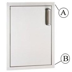 Fire Magic Echelon Flush Mount 17 Inch Left-Hinged Single Access Door - Vertical