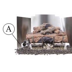 Peterson Gas Logs 24 Inch 3-Fold Contemporary Stainless Steel Fireback