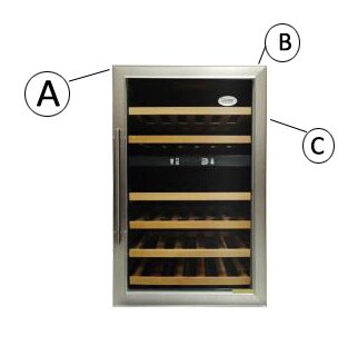 VinoTemp VT-34-2ZONE 34 Bottle Dual-Zone Wine Cooler - Glass Door / Black Cabinet
