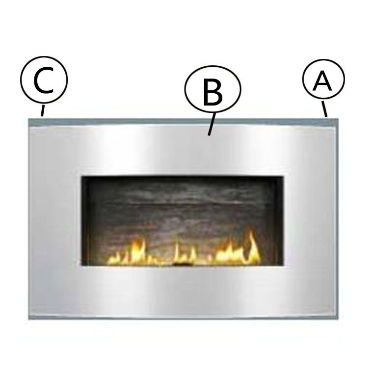 Napoleon S31CVSS Convex Fireplace Surround - Brushed Stainless Steel