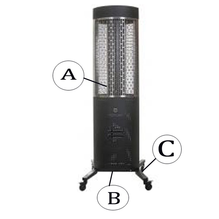 Barbeques Galore Totum H 35,000 BTU Propane Gas Outdoor Patio Heater