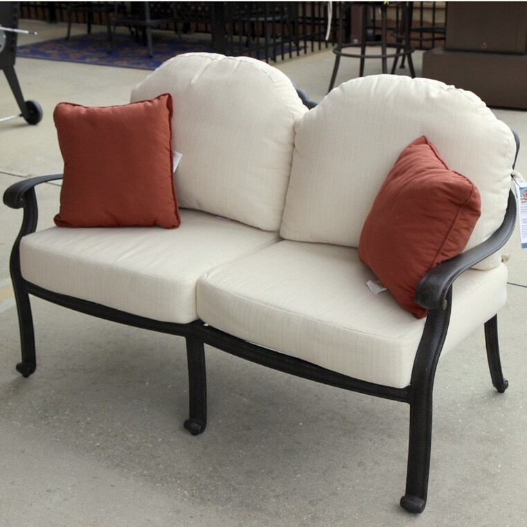 Caluco Florence Cast Aluminum Patio Loveseat - Desert Bronze