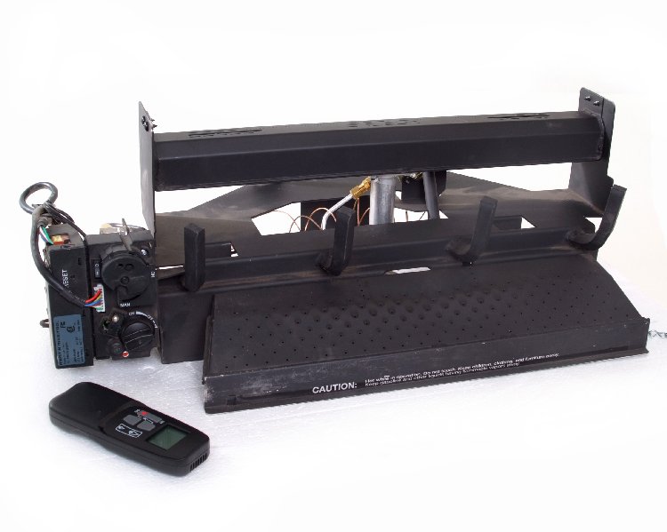 Peterson Real Fyre 24-Inch Evening Fyre Log Set With Vent-Free Propane ANSI Certified G18 Burner - Electronic Non-Standing Pilot And Variable Flame Remote