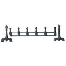 Monessen Decorative Cast Iron Fender Grate And Andirons