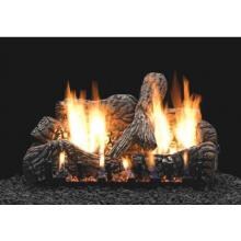 Empire 16 Inch Charred Oak Gas Log Set With Vent Free Propane Slope Glaze Burner - Basic On/Off Remote Ready