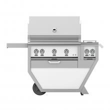 Hestan Deluxe 36-Inch Freestanding Propane Gas Grill W/ All Infrared Burners, Rotisserie & Double Side Burner - Froth - GSBR36CX2-LP-WH image