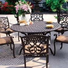 Darlee Santa Monica Aluminum 6 Person Dining Set