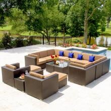 Lakeview Outdoor Designs Avery Island Wicker 11 Person Sectional Set