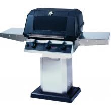 MHP WHRG4DD Hybrid Natural Gas Grill W/ SearMagic Grids On Stainless Patio Base image