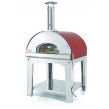 Fontana Forni Forno Toscano Marinara 39-Inch Wood-Fired Pizza Oven On Cart - Red image