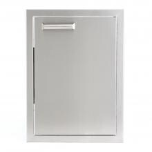 BBQGuys.com Sonoma Series 14-Inch Stainless Steel Right-Hinged Single Access Door - Vertical image