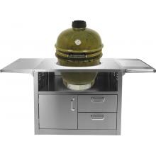 Bayou Classic Ceramic Cypress Grill On Stainless Steel Cart