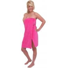 Terry Town Womens Tropical Terry Velour Spa Wrap Towel One Size Fits Most - Hot Pink image