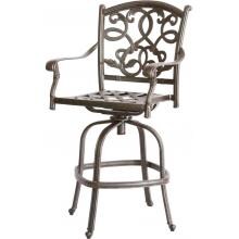 Darlee Santa Monica Cast Aluminum Patio Swivel Bar Stool - Antique Bronze