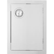 BBQGuys.com Portofino Series 17-Inch Stainless Steel Right-Hinged Single Access Door - Vertical image