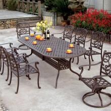 Darlee Santa Monica Cast Aluminum Patio Dining Set - Seats 8