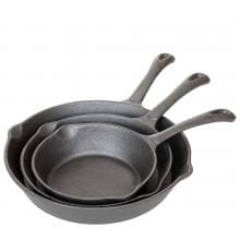 Cajun Cookware Skillets 3-Piece Seasoned Cast Iron Skillet Set - GL10497S