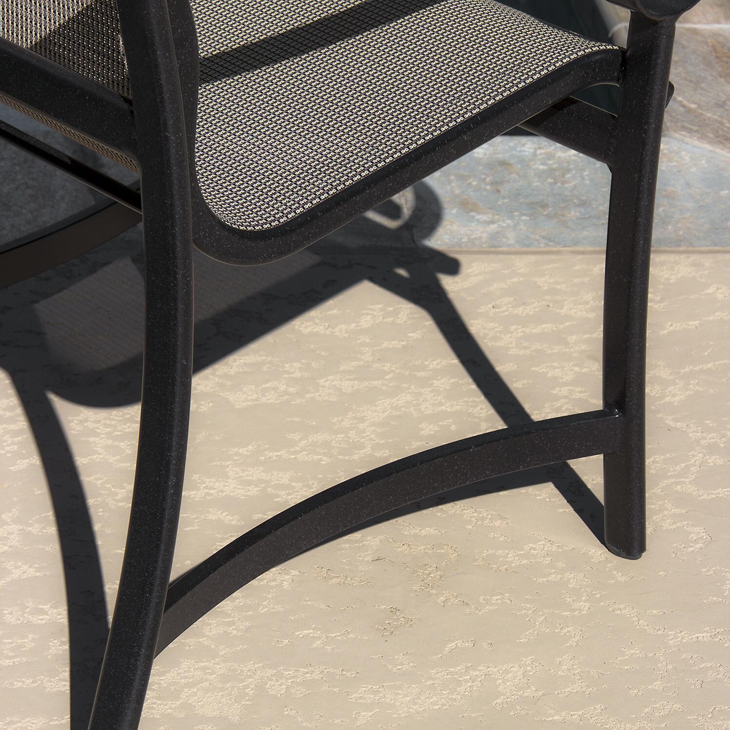 La Salle 7 Piece Sling Patio Dining Set With 2 Swivel Rockers And Oval