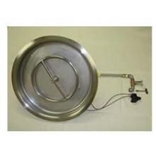 HPC 25 Inch Natural Gas Fire Pit Kit With 18 Inch Burner And Push Button Ignition