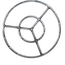 19 Inch Stainless Round Double Natural Gas Fire Pit Ring