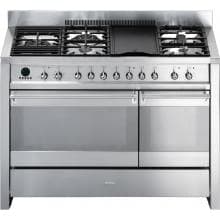 Smeg Opera 48-Inch 5-Burner Dual Fuel Range - Stainless - A3XU6