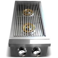 RCS RJCSSB Premier Series Built-In Propane Gas Stainless Steel Double Side Burner