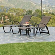 Telescope Casual Primera 2-Person Sling Patio Stacking Chaise Lounge Set
