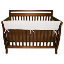 Trend Lab Wide Crib Rail Guard 51 Inch - White Fleece