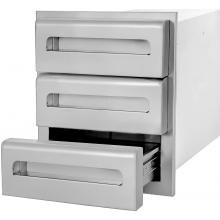 BBQGuys.com Roma Series 14-Inch Stainless Steel Triple Access Drawer image