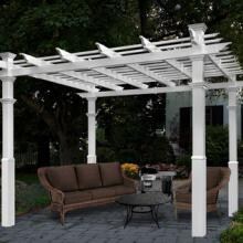 New England Arbors Luxor 10 X 10 Ft Vinyl Pergola image