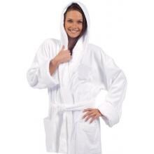 Terry Town Terry Velour Hooded Robe One Size Fits Most - Black image