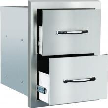 Summerset 15-Inch Stainless Steel Masonry Double Access Drawer - SSDR-2M image