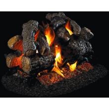 Peterson Real Fyre 36-Inch Charred Royal English Oak See-Thru Log Set With Vented Natural Gas G4 Burner - Match Light