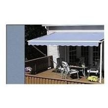 Sunsetter Pro Motorized Awning (13 Ft / Solid Smoke) With Traditional Laminated Fabric With Right Mounted Motor And Soffit Bracket