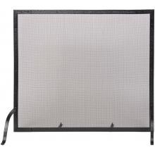 Alpine Flame 39-Inch Vintage Black Wrought Iron Fireplace Screen Guard