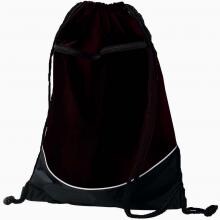 Augusta Tri-Color Drawstring Backpack - Black image