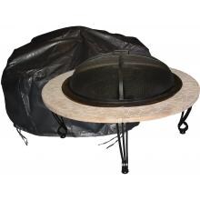 Fire Sense Large Outdoor Round Fire Pit Felt-Lined Vinyl Cover