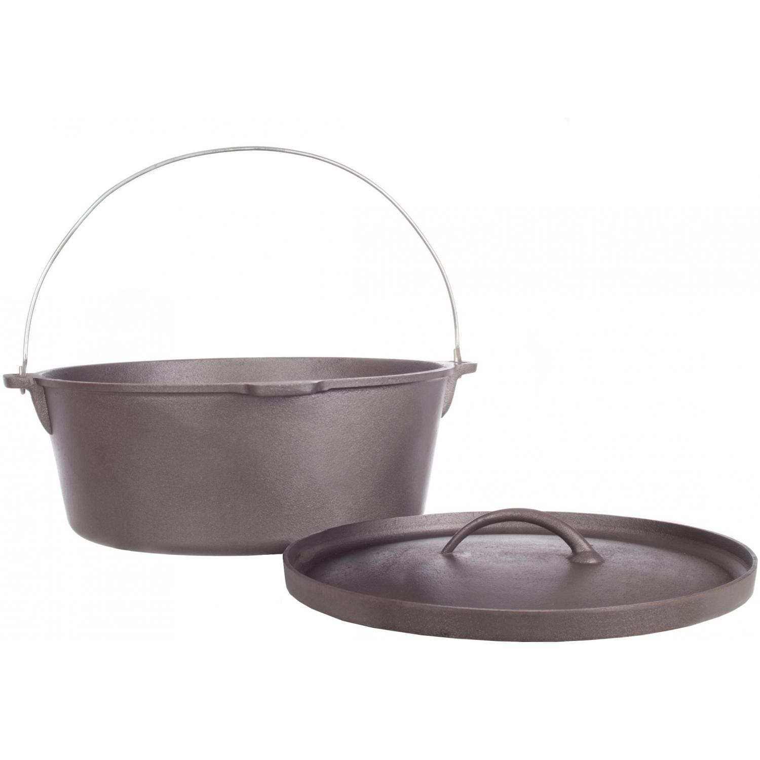 Cajun Cookware Pots Without Legs 21 Quart Cast Iron Camp Pot Iron