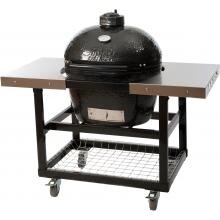 Primo Ceramic Charcoal Smoker Grill On Cart With Side Tables - Oval Large