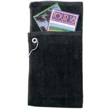 Cobra Caps Bi-Fold Golf Towel With Pocket - Black image