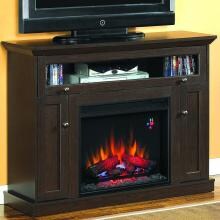 Windsor 46-Inch Electric Fireplace Media Console - Oak Espresso - 23DE9047