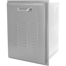 BBQ Guys Kingston Raised Series Roll Out Propane Tank Storage Bin Side View 