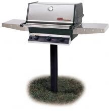 MHP Gas Grills TRG2 Infrared Natural Gas Grill W/ SearMagic Grids On In-Ground Post