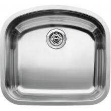 Blanco Wave 20 X 22 18-Gauge Single Bowl Stainless Steel Undermount Sink - 440248 image