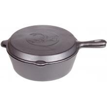 Cajun Cookware Cookers With Deer Logo 6 Quart Cast Iron Combo Cooker