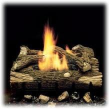 Monessen Gas Logs 18 Inch Mountain Oak Vent Free Natural Gas Log Set Millivolt On/Off Remote Ready