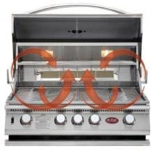 Cal Flame 32-Inch 4 Burner Convection Built-In Propane Gas Grill With Rotisserie